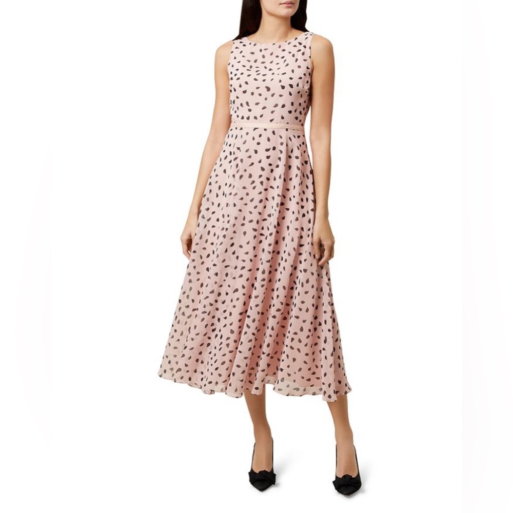 HOBBS London Carly dress - pink/black